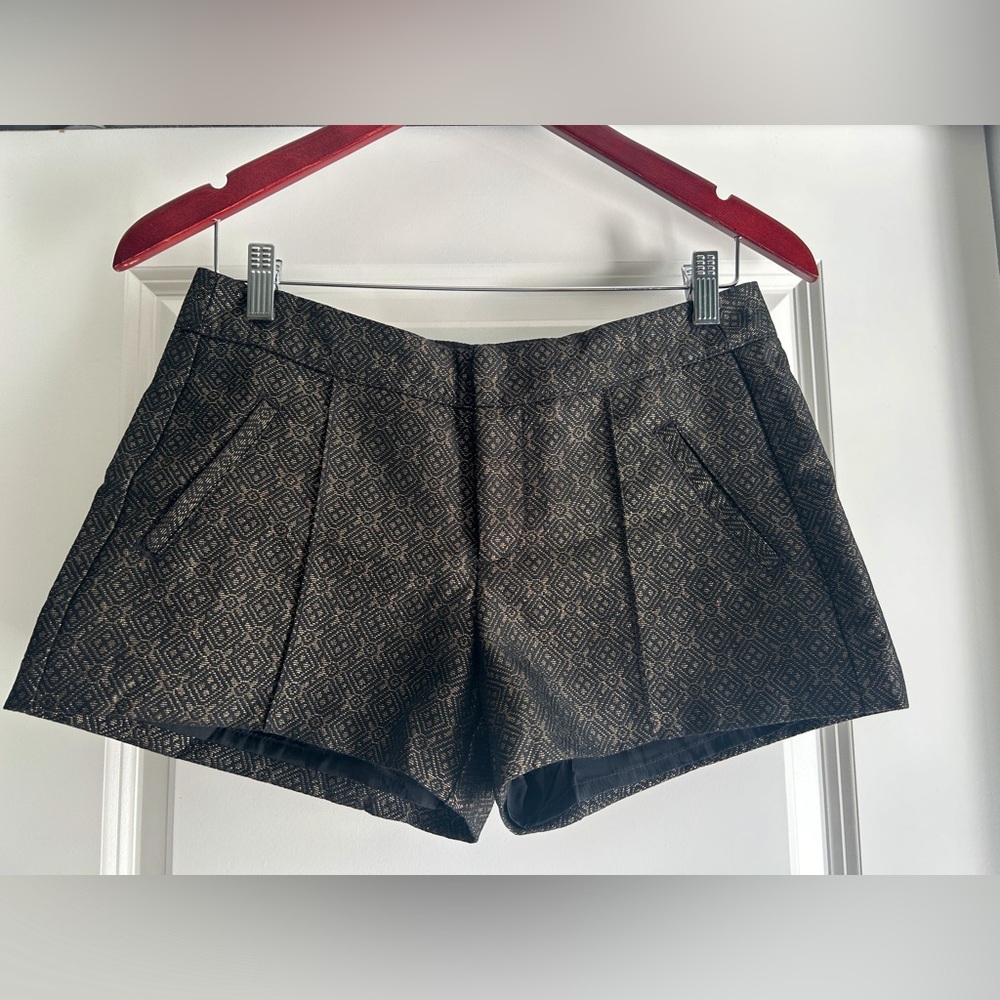 Old Navy Metallic Gold & Black Dress Shorts